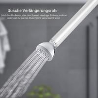 Rozsdamentes acél zuhanyfej hosszabbító cső, G1/2 colos egyenes fürdőszobai zuhanyrúd toldat, 10 cm, krómozott kézizuhany adapter 2