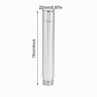 Rozsdamentes acél zuhanyfej hosszabbító cső, G1/2 colos egyenes fürdőszobai zuhanyrúd toldat, 10 cm, krómozott kézizuhany adapter 9