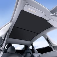 ShowEv Tesla Model Y napellenző napárnyékoló első hátsó tető napernyő összecsukható napfénytető ablakhoz fekete ezüst fényezéssel 1