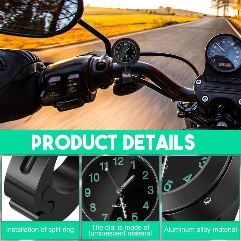 SHOWHEEL Vízálló Motoros Óra Kormányra Univerzális Fénylő