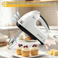 Mixer Electric de Mână Showvigor 300W, cu 7 Viteze și Mâner Ergonomic 5