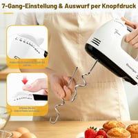 Mixer Electric de Mână Showvigor 300W, cu 7 Viteze și Mâner Ergonomic 3