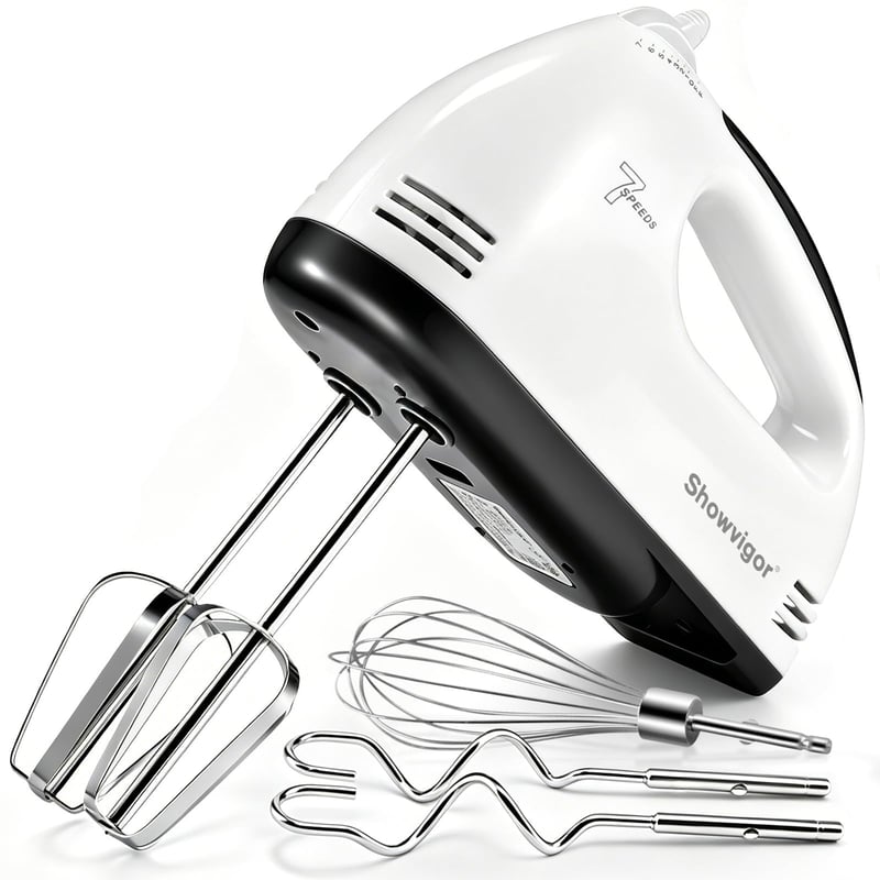 Mixer Electric de Mână Showvigor 300W, cu 7 Viteze și Mâner Ergonomic