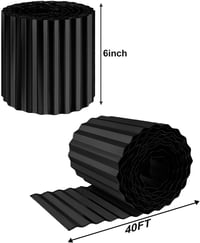 shsyue 6 Inch x 20 Feet Hullámzó Fém Kerti Szegély, Galvanizált Rozsdamentes Virágágy Szegélyezés 2