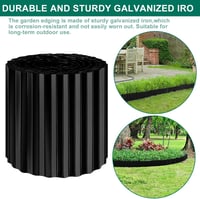 shsyue 6 Inch x 20 Feet Hullámzó Fém Kerti Szegély, Galvanizált Rozsdamentes Virágágy Szegélyezés 6