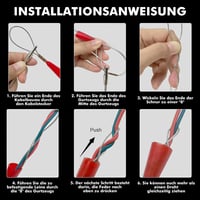 SHTALHST Kábelbehúzó Segéd 45m - 4mm Spirálos Behúzórugó 6 Adapterrel, Üreges Csövekhez, Narancs Műanyag Házzal, Villanyszerelési Munkákhoz 4