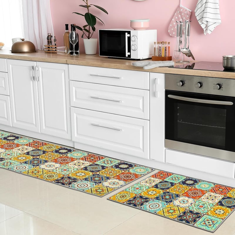 SHUAIG Csúszásmentes Konyhai Szőnyeg Szett 2 db-os Mosható 40x60+40x120cm