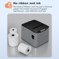 Termálna tlačiareň blokov SHUAIGUO 80 mm – pripojenie USB a LAN, automatický orezávač, podpora ESC/POS, pokladničná tlačiareň účteniek pre prevádzky 6