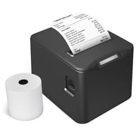 Termálna tlačiareň blokov SHUAIGUO 80 mm – pripojenie USB a LAN, automatický orezávač, podpora ESC/POS, pokladničná tlačiareň účteniek pre prevádzky 1
