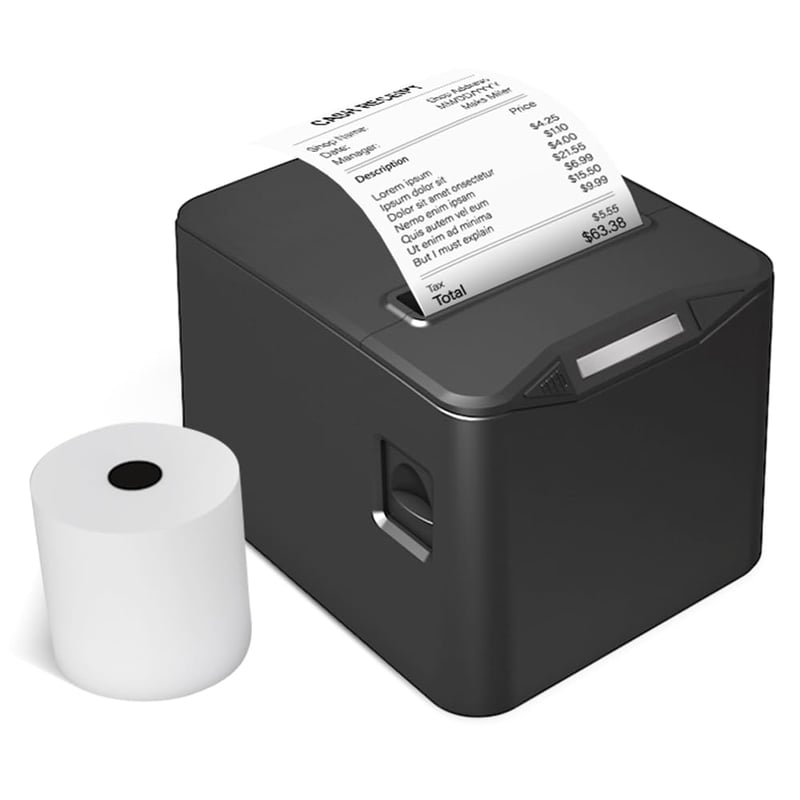 Termálna tlačiareň blokov SHUAIGUO 80 mm – pripojenie USB a LAN, automatický orezávač, podpora ESC/POS, pokladničná tlačiareň účteniek pre prevádzky