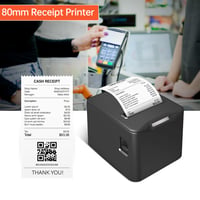 Termálna tlačiareň blokov SHUAIGUO 80 mm – pripojenie USB a LAN, automatický orezávač, podpora ESC/POS, pokladničná tlačiareň účteniek pre prevádzky 2