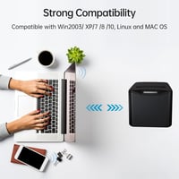 Termálna tlačiareň blokov SHUAIGUO 80 mm – pripojenie USB a LAN, automatický orezávač, podpora ESC/POS, pokladničná tlačiareň účteniek pre prevádzky 3