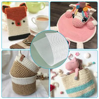 Plastová vyšívacia mriežka SHUESS 50x33 cm, veľkosť oka 6, 15 ks – Kanava na krížikový steh pre tašky a DIY šijacie projekty 6