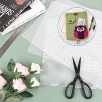 Plastová vyšívacia mriežka SHUESS 50x33 cm, veľkosť oka 6, 15 ks – Kanava na krížikový steh pre tašky a DIY šijacie projekty 5