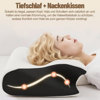 Shulltji Curosleep ortopéd nyakpárna memóriahab oldalt és háton alvóknak - fekete 3
