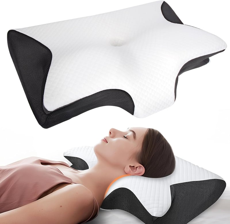 Shulltji Curosleep ortopéd nyakpárna memóriahab oldalt és háton alvóknak - fekete