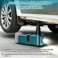 Elektrický zdvihák Shulltji 5T, akumulátorový zdvihák na auto kompatibilný s Makita 18V-21V, s diaľkovým ovládaním a LED osvetlením, pre autá, SUV a nákladné vozidlá, výška zdvihu 15,5-45 cm, bez akumulátora 5