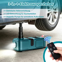 Elektrický zdvihák Shulltji 5T, akumulátorový zdvihák na auto kompatibilný s Makita 18V-21V, s diaľkovým ovládaním a LED osvetlením, pre autá, SUV a nákladné vozidlá, výška zdvihu 15,5-45 cm, bez akumulátora 2