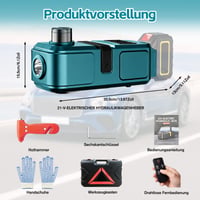 Elektrický zdvihák Shulltji 5T, akumulátorový zdvihák na auto kompatibilný s Makita 18V-21V, s diaľkovým ovládaním a LED osvetlením, pre autá, SUV a nákladné vozidlá, výška zdvihu 15,5-45 cm, bez akumulátora 7
