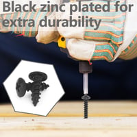SHUNCHG 20 buc. șuruburi autoforante cu cap bombat cu guler, din oțel carbon, M6 x 20 mm, pentru lemn 6