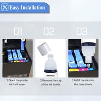 Cerneală de reîncărcare SHUOLEI 104 pentru imprimante Epson EcoTank ET-1810 ET-2810 ET-2820 ET-2830 ET-2840 ET-2870 ET-4800 ET-4810, cartuș de cerneală compatibil, 4 bucăți 4