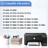 Cerneală de reîncărcare SHUOLEI 104 pentru imprimante Epson EcoTank ET-1810 ET-2810 ET-2820 ET-2830 ET-2840 ET-2870 ET-4800 ET-4810, cartuș de cerneală compatibil, 4 bucăți 2