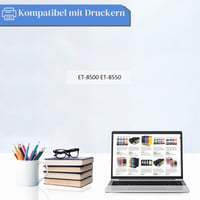 SHUOLEI 114 Plniteľné atramentové kazety kompatibilné s Epson 114, multipack pre ET-8500 ET-8550, 12 ks (2 čierna/2 fotočierna/2 azúrová/2 purpurová/2 žltá/2 sivá) 2