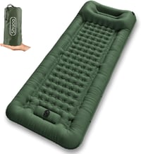 Shuoo Önfelfújó Kempingmatrac 12cm Vastag 72cm Széles - Ultrakönnyű Vízálló Matrac Lábpumpával és Párnával Túrázáshoz 1