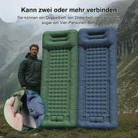 Shuoo Önfelfújó Kempingmatrac 12cm Vastag 72cm Széles - Ultrakönnyű Vízálló Matrac Lábpumpával és Párnával Túrázáshoz 6
