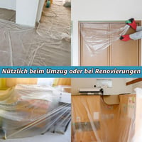 SHYICHENG Vodootporna prozirna navlaka za namještaj 2 x 3 m, 2 kom., zaštita od prašine za kauč za selidbu, skladištenje i renoviranje, plastična zaštitna folija za kauč 7
