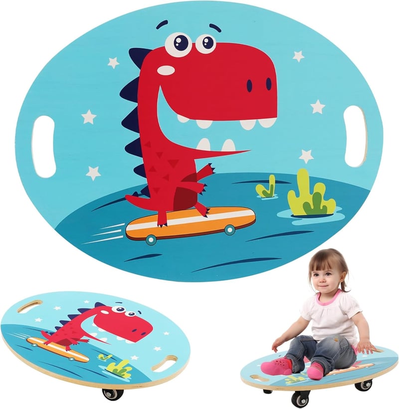 Siairo Gyerekek Egyensúlyi Roller Board Fogantyúval és Csendes Kerekekkel