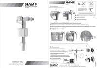 Plavákový plniaci ventil SIAMP Compact s 3/8" poniklovaným mosadzným závitom, pre WC nádržku, 25 cm, 1 ks 4