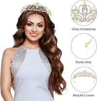 Sibba Strasszos Tiara Korona Fésű Menyasszony Esküvő Hercegnő Hajdísz 2
