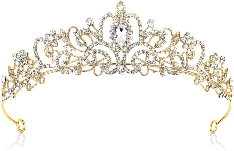 Sibba Strasszos Tiara Korona Fésű Menyasszony Esküvő Hercegnő Hajdísz