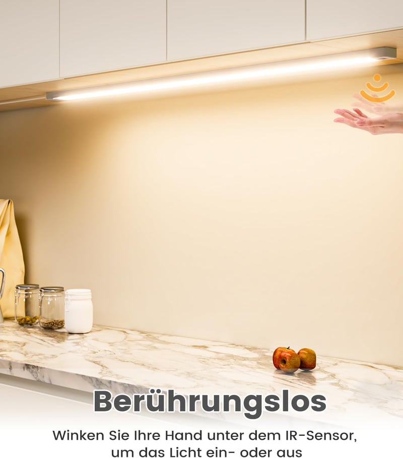 SIBI LIGHTING 90 cm LED Konyhapult Világítás Érzékelővel Dimmer Funkcióval - 90 cm, 4000 K Neutral White