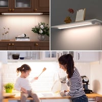 SIBI LIGHTING LED Szekrény Világítás 41cm - Semleges Fehér Fénycsík Érintésmentes Szenzorral, Szabályozható Fényerő, Konyhába, Polcokra, Mun 6