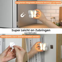 SIBI LIGHTING Pillangó Alakú Éjjeli Lámpa - Mozgásérzékelős LED Világítás 3 Színmóddal, USB Tölthető, Tompítható, Fürdőszobába, Lépcsőhöz, G 6