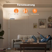 SIBRILLE LED Állólámpa 36W - Távirányítós Dimmelhető Padlólámpa 3000K-6000K, 350° Forgatható Fejjel, Olvasólámpa Nappali Hálószoba Irodai Ha 5