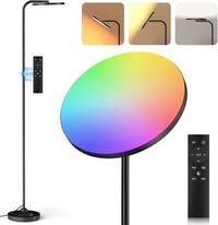 SIBRILLE RGB LED Állólámpa 36W - Távirányítós, Fényerőszabályozható, 3000K-6000K Színhőmérséklet, 350° Forgatható, Modern Olvasólámpa Nappal 1