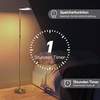 SIBRILLE RGB LED Állólámpa 36W - Távirányítós, Fényerőszabályozható, 3000K-6000K Színhőmérséklet, 350° Forgatható, Modern Olvasólámpa Nappal 7