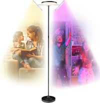 SIBRILLE RGB LED Állólámpa 36W - Távirányítós, Fényerőszabályozható, 3000K-6000K Színhőmérséklet, 350° Forgatható, Modern Olvasólámpa Nappal 8