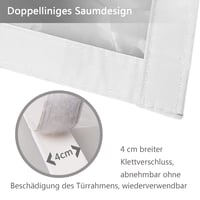 Perdea termoizolantă pentru ușă, 80x200 cm, Perdea magnetică izolatoare pentru căldură și frig, pentru aer condiționat, fixare cu bandă adezivă, fără găurire 4