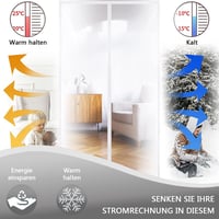 Perdea termoizolantă pentru ușă, 80x200 cm, Perdea magnetică izolatoare pentru căldură și frig, pentru aer condiționat, fixare cu bandă adezivă, fără găurire 2