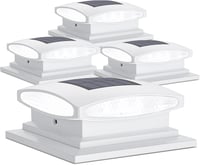 Siedinlar Napelemes Oszlopfény 2 Üzemmód, Kerítésoszlophoz, 4 Darab - 4 pieces, White 1