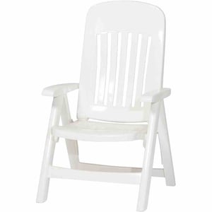 Skladacia plastová stolička SIEGER Comtesse 828/W, biela, 66 x 65 x 108 cm