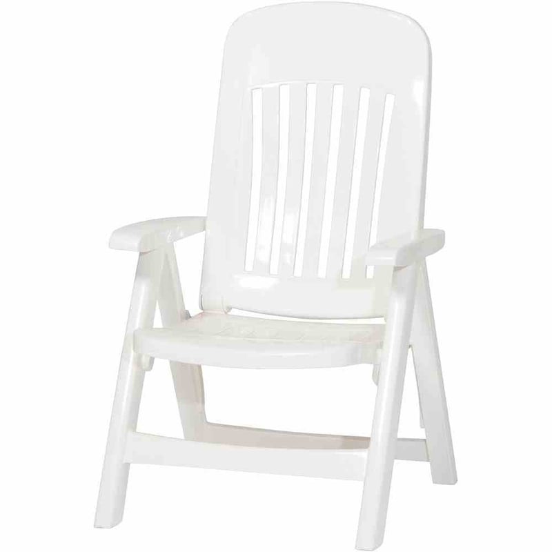Skladacia plastová stolička SIEGER Comtesse 828/W, biela, 66 x 65 x 108 cm