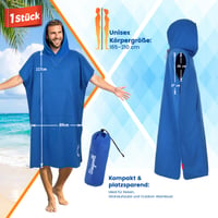 Poncho de baie din microfibră Siegvoll pentru bărbați și femei, prosop tip poncho pentru schimbat la plajă și sporturi nautice 2