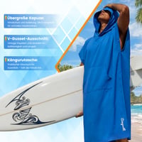 Poncho de baie din microfibră Siegvoll pentru bărbați și femei, prosop tip poncho pentru schimbat la plajă și sporturi nautice 3