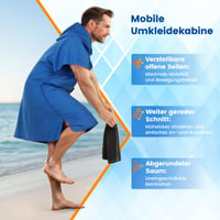 Poncho de baie din microfibră Siegvoll pentru bărbați și femei, prosop tip poncho pentru schimbat la plajă și sporturi nautice 4