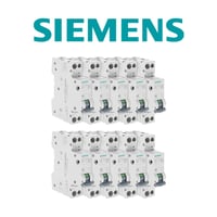 Siemens 10A Fázis és Nulla Vezető Kismegszakító Készlet – 10 db-os Csomag Elektromos Áramköri Védelem 3